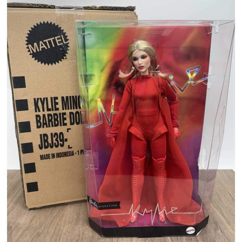Barbie Signature Kylie Minogue Collectable in Red Padam Padam Music Video JBJ39